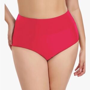 NWT Ocean Blues Women's Plus Size High Waisted Bikini Bottom Full Coverage